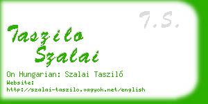 taszilo szalai business card
